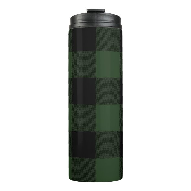 Buffalo Check Rustic Square Pattern Thermal Tumbler (Front)