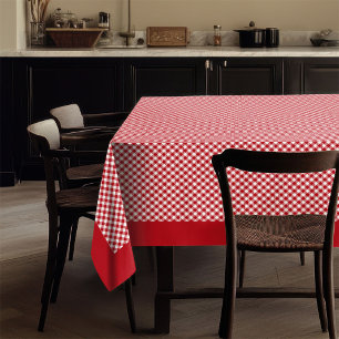 Buffalo Check Tablecloth Cosy Red White Dining