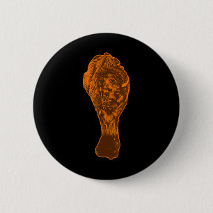 Buffalo Chicken Wing Fried Chicken Lover Chicken W 6 Cm Round Badge