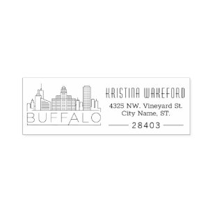 Buffalo City Custom Address Self-inking Stamp