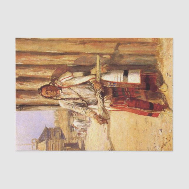 “Buffalo Coat” by Charles M Russell Tissue Paper (Front)