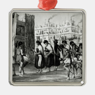 Buffalo Dance at Pueblo de Zuni Metal Tree Decoration