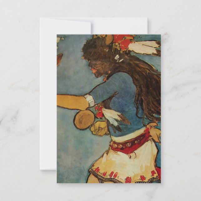 “Buffalo Dancer” Western Art by Gerald Cassidy Thank You Card (Front)