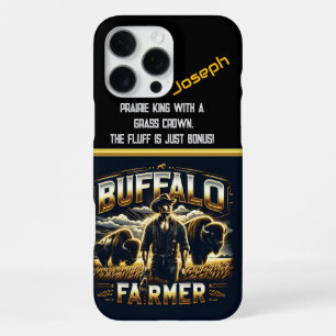 Buffalo Farmer With Herd at Dusk iPhone 16 Pro Max Case