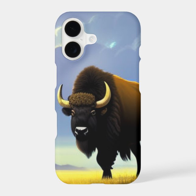 Buffalo Fields iPhone 13 Pro Slim Fit Case, Glossy Case (Back)