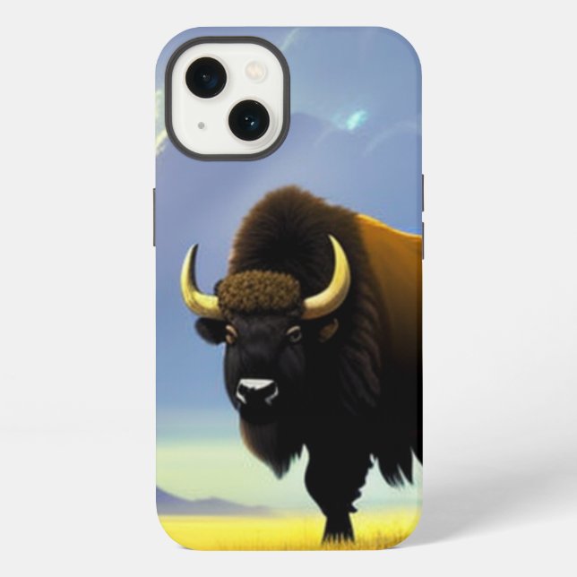 Buffalo Fields iPhone 13 Pro Slim Fit Case, Glossy Case (Back)