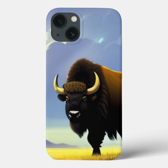 Buffalo Fields iPhone 13 Pro Slim Fit Case, Glossy Case-Mate iPhone Case (Back)