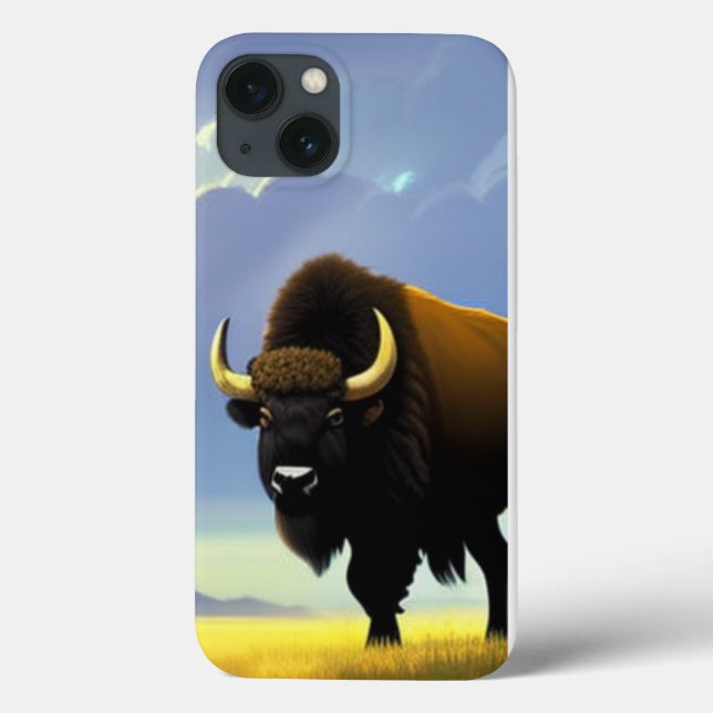 Buffalo Fields iPhone 13 Pro Slim Fit Case, Glossy Case-Mate iPhone Case (Back)