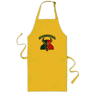 Buffalo Football Team Logo Bold Sports Bull Mascot Long Apron