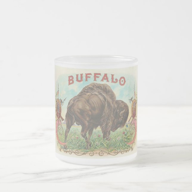 Buffalo Frosted Glass Coffee Mug (Center)