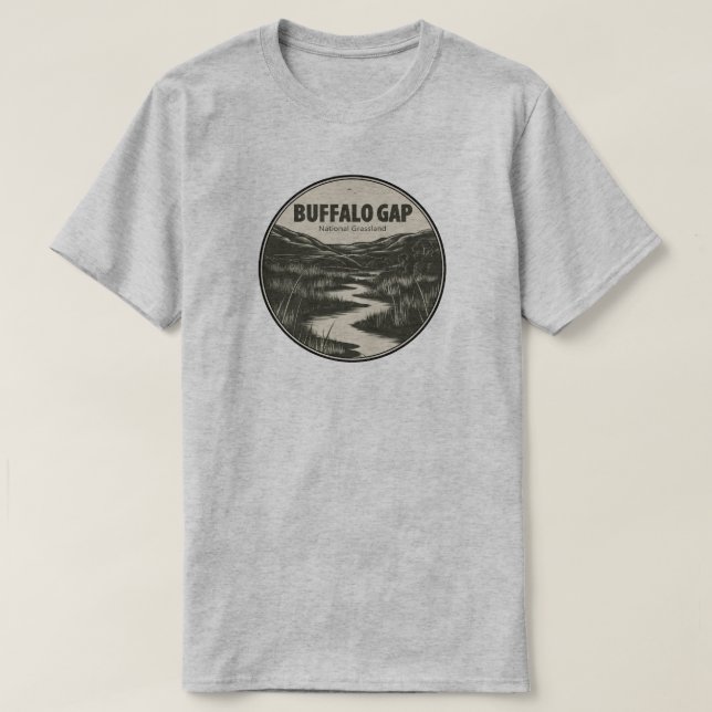 Buffalo Gap National Grassland Stream T-Shirt (Design Front)