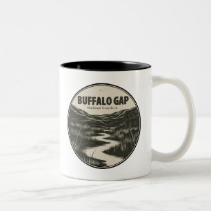 Buffalo Gap National Grassland Stream Two-Tone Coffee Mug