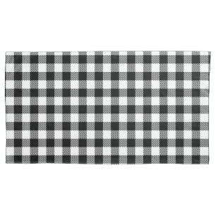 Buffalo Gingham Black And White Check Plaid Wrappi Pillowcase