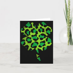 Buffalo Green Leopard Plaid Shamrock Cool St Patri Card