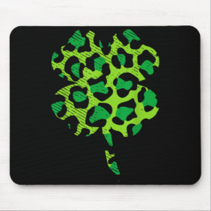 Buffalo Green Leopard Plaid Shamrock Cool St Patri Mouse Pad