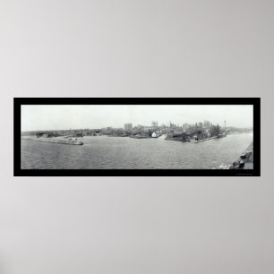 Buffalo Harbour, NY Photo 1925 Poster
