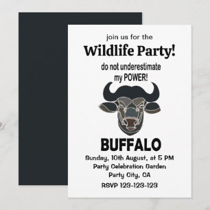 Buffalo Head Bison Animal Buffalo Invitation
