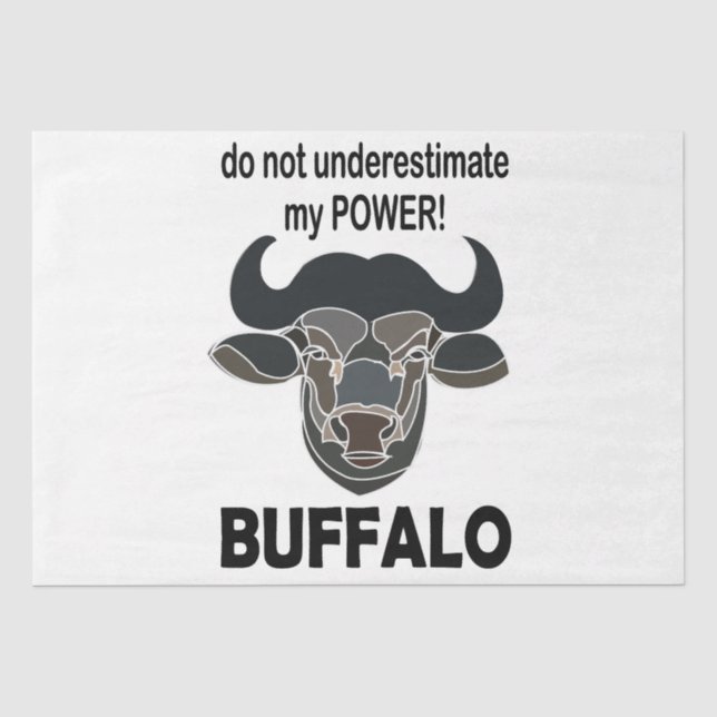 Buffalo Head Bison Animal Buffalo Tissue Paper (Front)