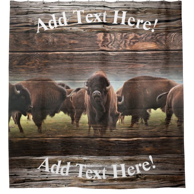 Buffalo Herd Shower Curtain (Front)