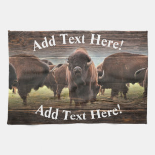 Buffalo Herd Tea Towel