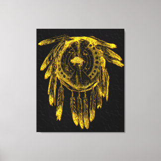 Buffalo Hide Shield 1 Wrapped Canvas