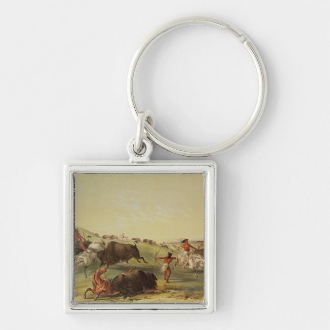Buffalo Hunt Key Ring (Front)