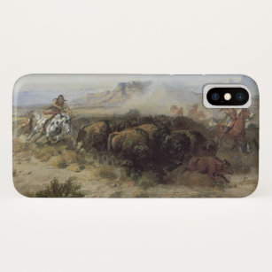 Buffalo Hunt No. 26 by CM Russell, Vintage Indians Case-Mate iPhone Case