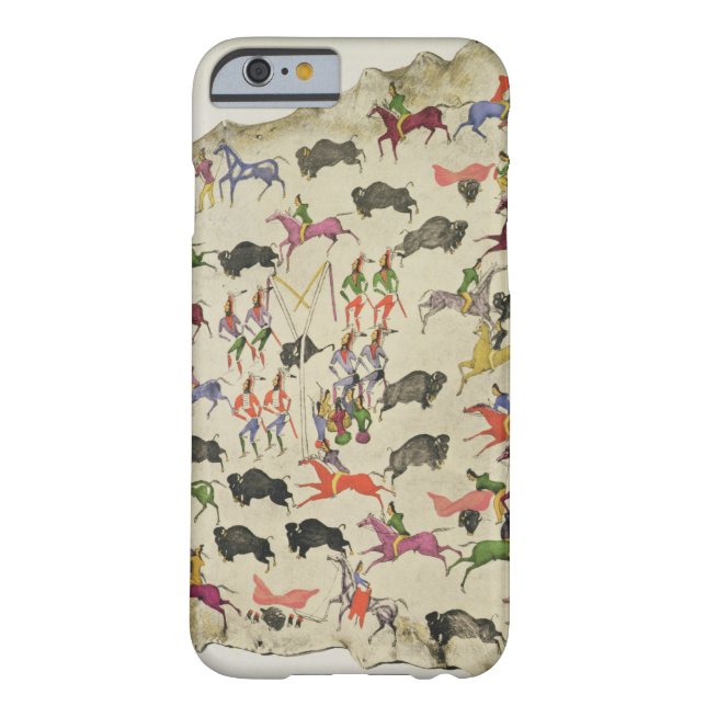 Buffalo hunt (pigment on elk-skin) Case-Mate iPhone case (Back)