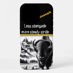 Buffalo in Scenic Mountain Landscape iPhone 16 Pro Max Case
