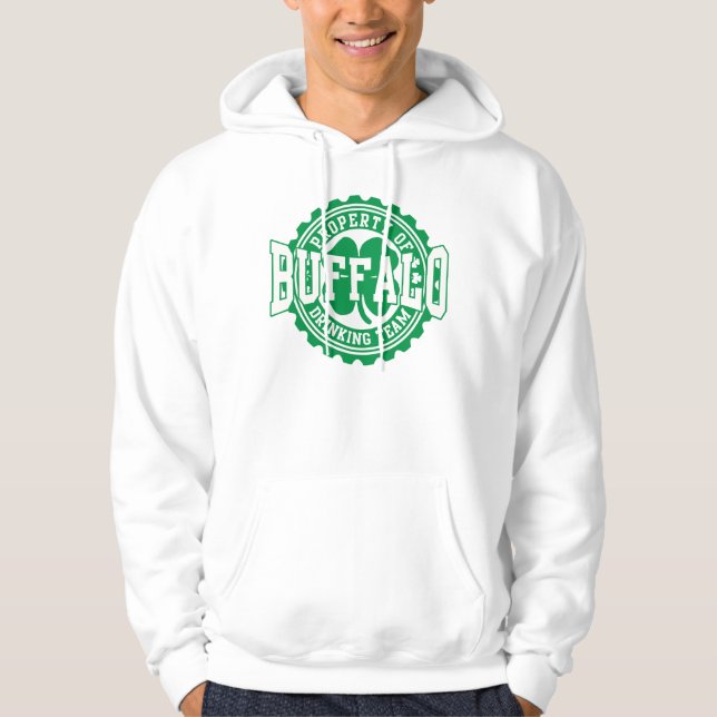 Buffalo Irish Bottle Cap Drinking Team Hoodie (Front)