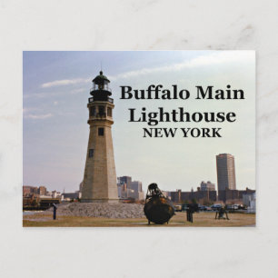 Buffalo Main Lighthouse, New York Postcard