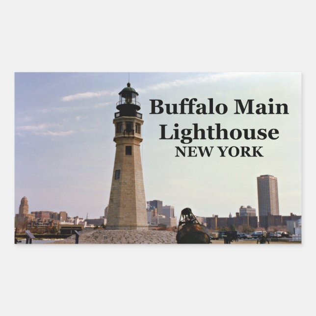 Buffalo Main Lighthouse, New York Stickers (Front)