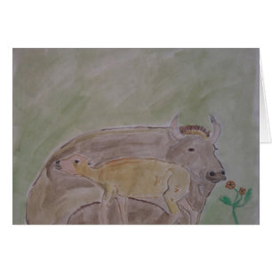 buffalo mother and calf