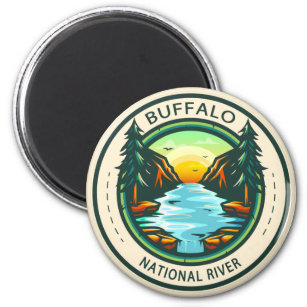 Buffalo National River Arkansas Badge Magnet