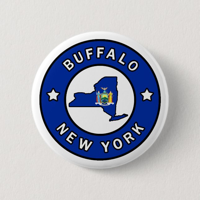 Buffalo New York 6 Cm Round Badge (Front)