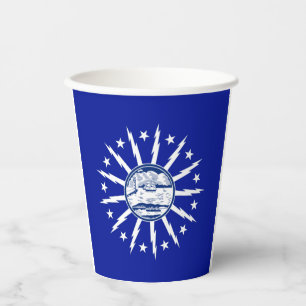 Buffalo (New York) city flag paper cups