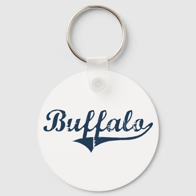 Buffalo New York Classic Design Key Ring (Front)