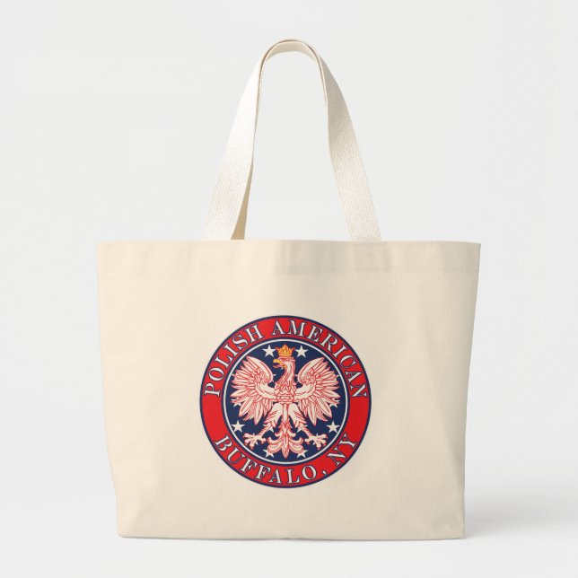 Buffalo New York Polish Large Tote Bag (Front)
