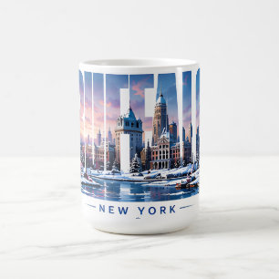 Buffalo New York Skyline Lakefront Travel Memories Coffee Mug