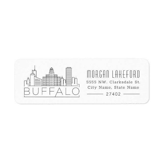Buffalo, New York Stylised Skyline | (Front)