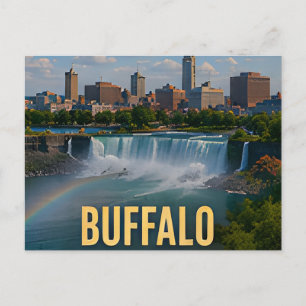 Buffalo New York Waterfront Falls Travel Gift Postcard
