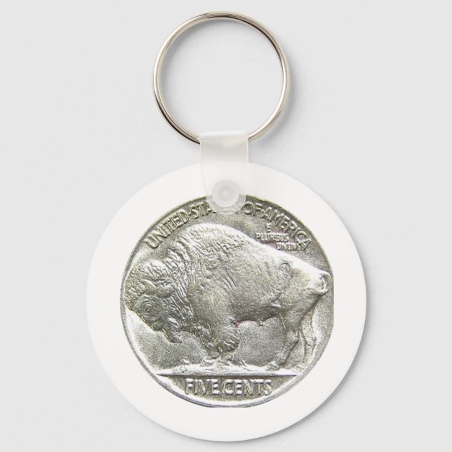 BUFFALO NICKEL KEY RING (Front)