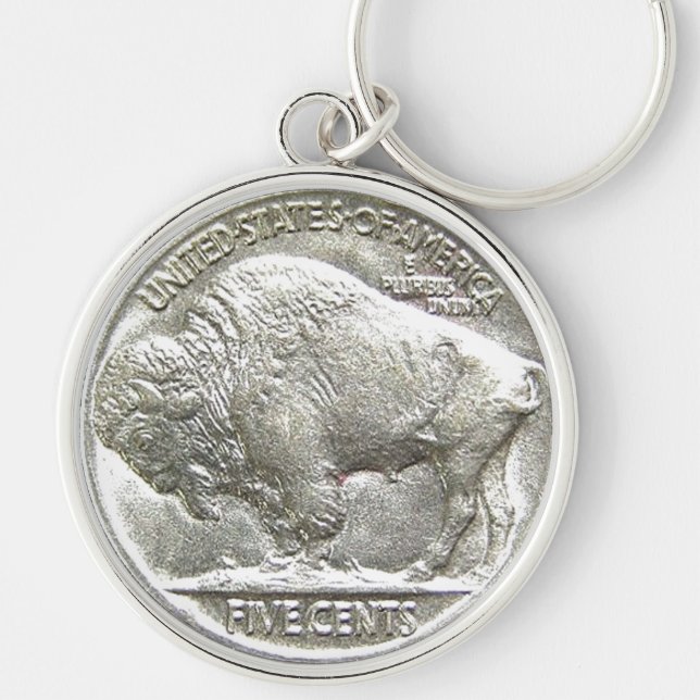 BUFFALO NICKEL KEY RING (Front)