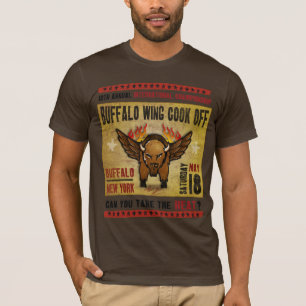 Buffalo, NY - Fire Hot Buffalo Wing T-Shirt