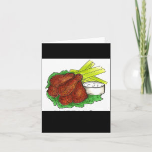 Buffalo Ny New York Hot Bbq Chicken Wings Celery _ Card