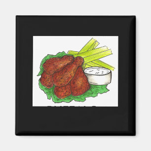 Buffalo Ny New York Hot Bbq Chicken Wings Celery Magnet
