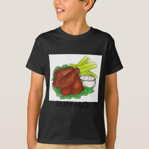 Buffalo Ny New York Hot Bbq Chicken Wings Celery  T-Shirt