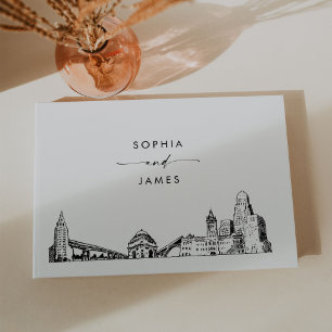 Buffalo NY Skyline Wedding Guest Book