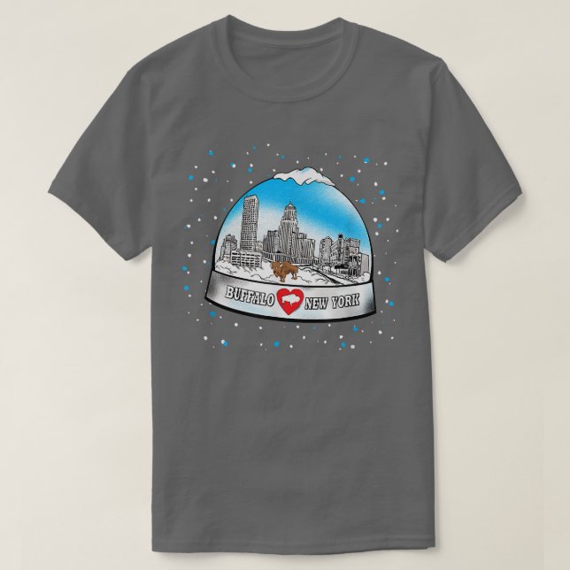 BUFFALO NY snow globe 716 New York love BFLO winte T-Shirt (Design Front)