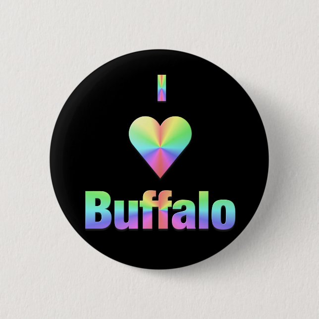 Buffalo -- Pastels 6 Cm Round Badge (Front)